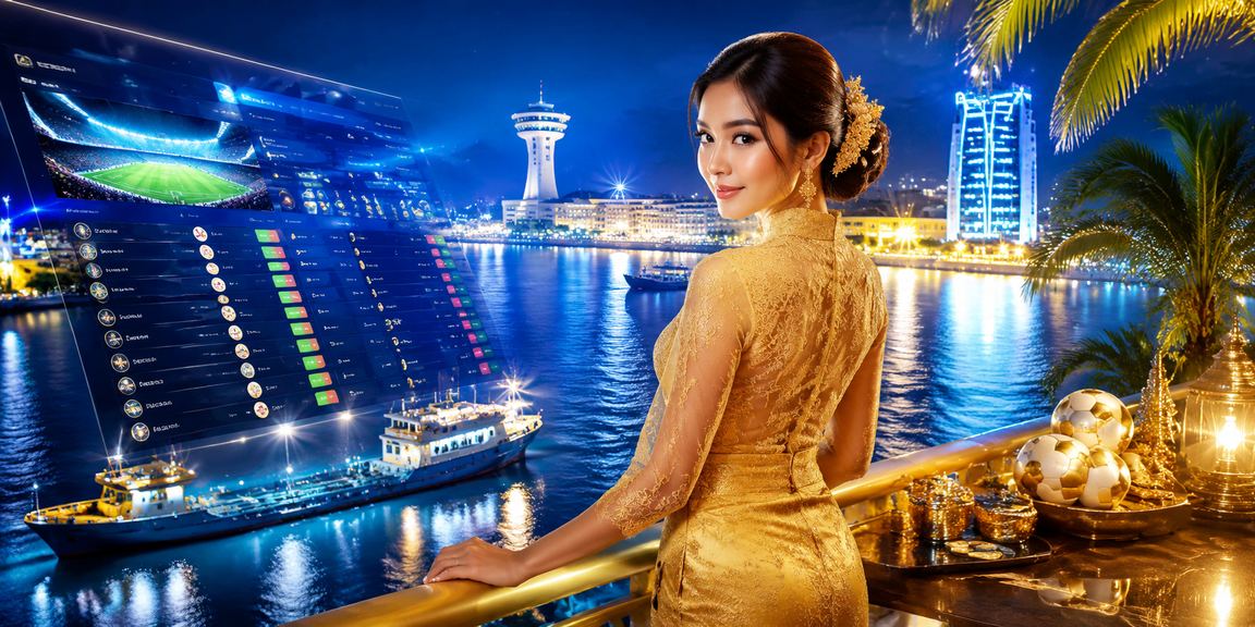 Wanita berbaju kebaya menyemak odds taruhan sukan Malaysia dengan yakin